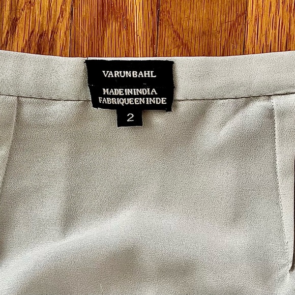 VARUN BAHL WOMEN ANTHROPOLOGIE ICEFALL GRAY SKIRT RUFFLES SIZE 2 - Picture 14 of 16